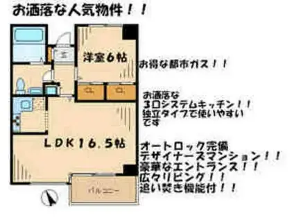 PLANET永山(1LDK/3階)の間取り写真
