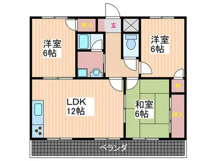 エルマーナII(3LDK/2階)の間取り写真