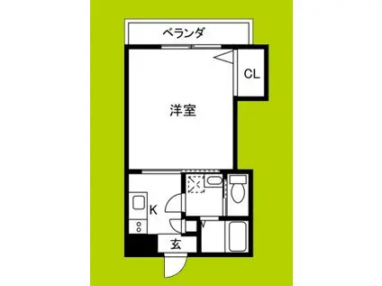 LA PARTE(1K/7階)の間取り写真