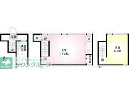 EBISU FOLIO ACT.3(1LDK/1階)の間取り写真