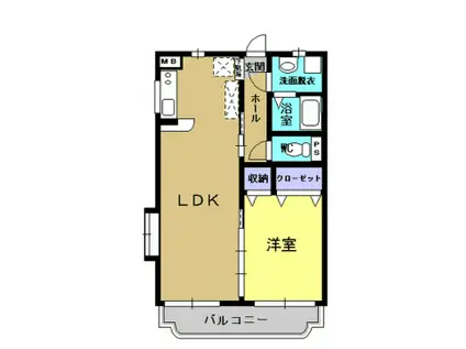 ララモア(1LDK/5階)の間取り写真