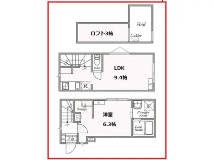 リレーション青砥(1LDK/1階)の間取り写真