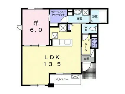 ブリーゼ(1LDK/1階)の間取り写真