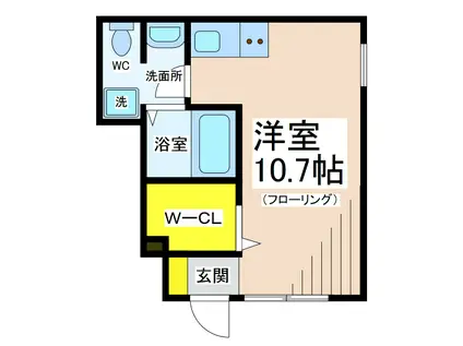 ステップ柴崎(ワンルーム/1階)の間取り写真