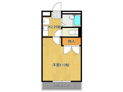 LAKE-MINAMI(1K/1階)の間取り写真