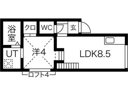 アークラヴィータ(1LDK/1階)の間取り写真