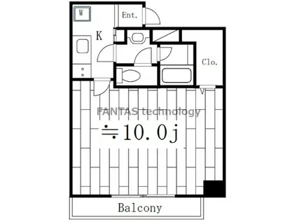 スカイコート早稲田第5(1K/4階)の間取り写真