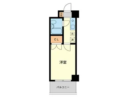 ファミーユビル(1K/4階)の間取り写真