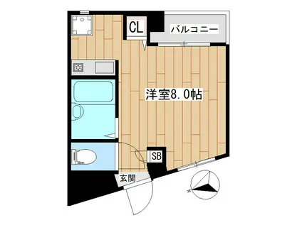 K・MAST溝の口(ワンルーム/4階)の間取り写真