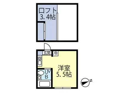 MY PLAN 中野坂上(ワンルーム/2階)の間取り写真