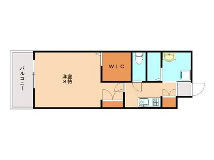 STUDIE小文字通(1K/2階)の間取り写真