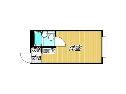 シャトー杉本パートII(ワンルーム/4階)の間取り写真