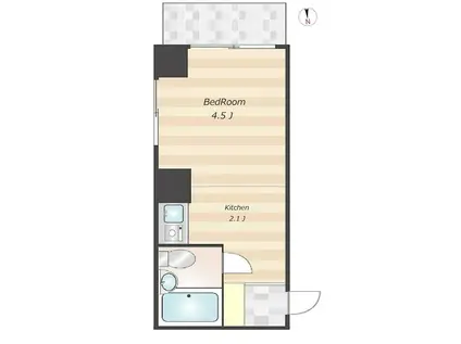 ニューガイアリルーム西葛西NO.59(ワンルーム/2階)の間取り写真