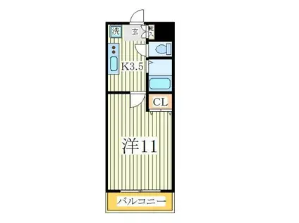 U RESIDENCE 南柏(1K/5階)の間取り写真
