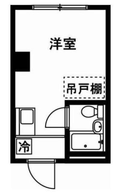 荻野ハイツ(ワンルーム/4階)の間取り写真