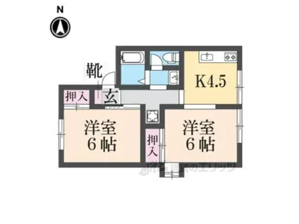さくらヒルズ(1LDK/1階)の間取り写真