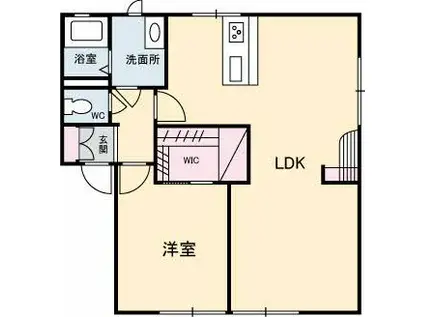 カサベルデB棟(1LDK/1階)の間取り写真