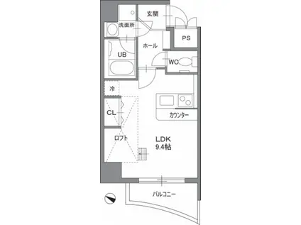 グランドポレストーネ金屋(ワンルーム/4階)の間取り写真