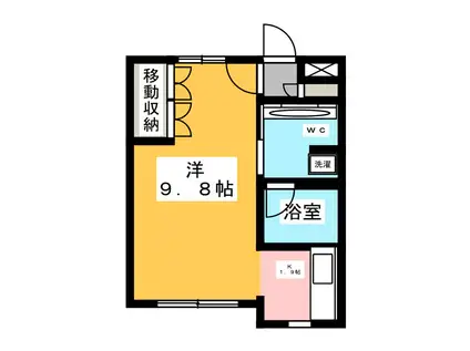 フローラルパーク(1K/1階)の間取り写真