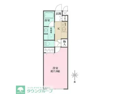 アトリオフラッツ自由が丘イースト(1K/3階)の間取り写真