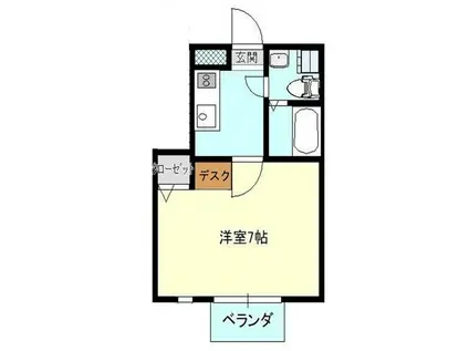 コルニーチェ(1K/1階)の間取り写真