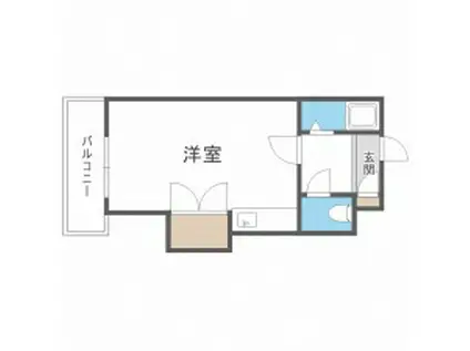 ハイツフランセ19(ワンルーム/2階)の間取り写真