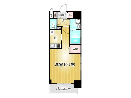 プレサンス池下トレス(ワンルーム/13階)の間取り写真