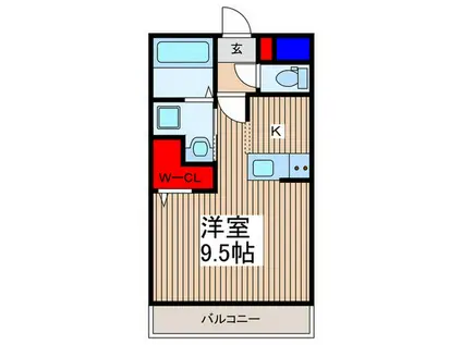 埼玉高速鉄道 鳩ケ谷駅 徒歩7分 3階建 築1年(1K/1階)の間取り写真