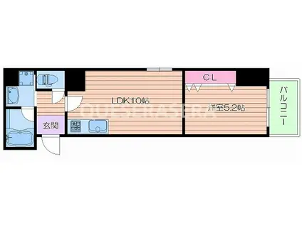 レオンコンフォート大手通(1LDK/7階)の間取り写真