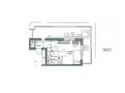 シエラコート(ワンルーム/3階)の間取り写真