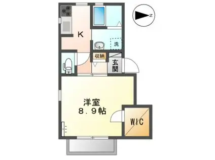 イースト KILNS(1K/1階)の間取り写真