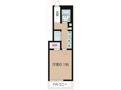 フェリーチェ阿佐ヶ谷VI(1K/3階)の間取り写真