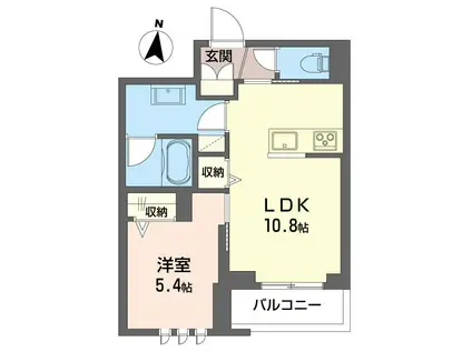 リラフォート(1LDK/3階)の間取り写真