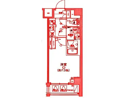 LEA横濱天王町弐番館(1K/1階)の間取り写真