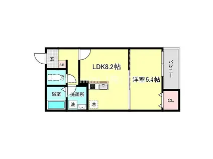 MEW STYLE APARTMENT(1LDK/2階)の間取り写真