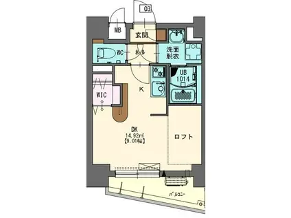 エステシア名駅(ワンルーム/8階)の間取り写真