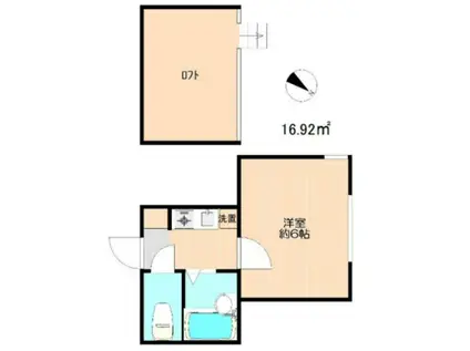 パル東橋本(1K/2階)の間取り写真