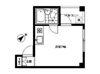 MKビル(ワンルーム/3階)の間取り写真