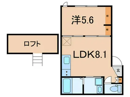 大口仲町計画(1LDK/3階)の間取り写真