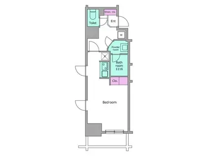 レジディア九段下(ワンルーム/12階)の間取り写真