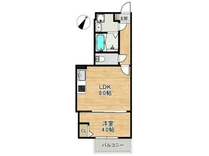 ALEGRIA姫路東(1LDK/1階)の間取り写真