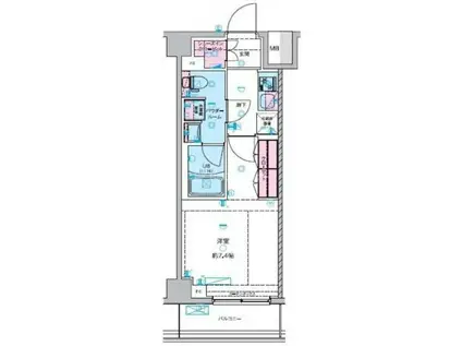 ジェノヴィア本所吾妻橋IIスカイガーデン(1K/3階)の間取り写真