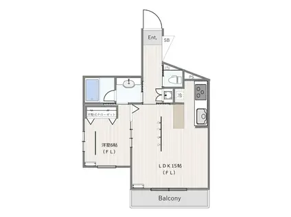 ALIVIOIII(1LDK/1階)の間取り写真