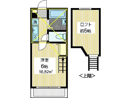 RIVAGE-リヴァージュー(1K/1階)の間取り写真