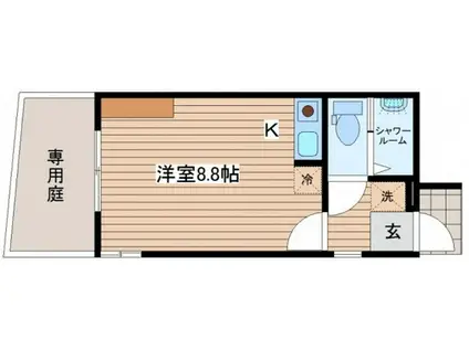 SOL LEVANTE KAIROEN(ワンルーム/1階)の間取り写真