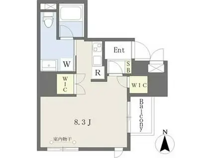 COMFORTささしまライブ(ワンルーム/4階)の間取り写真