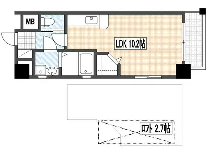 KATAYAMABLDG 20(ワンルーム/3階)の間取り写真