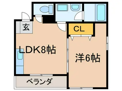 セリージェ医生ケ丘(1LDK/2階)の間取り写真