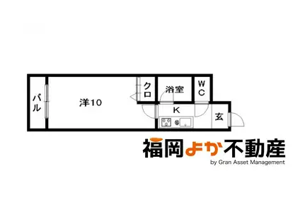 ガイア南天神(1K/5階)の間取り写真