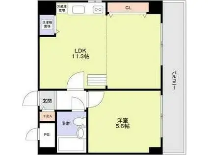 サークビルズ(1LDK/10階)の間取り写真